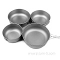 Titanium Bowl Tableware Set Camping Picnic Cookware Set